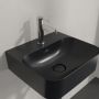 Villeroy & Boch Finion umywalka 43x39 cm prostokątna ścienna CeramicPlus Pure Black 436444R7 zdj.8