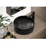 Villeroy & Boch Octagon umywalka 42x42 cm okrągła nablatowa CeramicPlus Pure Black 5A5640R7 zdj.4