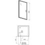 Aquaform Supra Pro drzwi uchylne 90 cm 103-09324 zdj.2