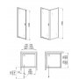 Aquaform Salgado drzwi uchylne do wnęki lub ścianki 80 cm 103-06075 zdj.2