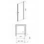 Aquaform Silva drzwi wnękowe 90 cm uchylne prawe 103-05557 zdj.2