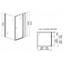 Aquaform Sol de Luxe drzwi uchylne do montażu ze ścianką 90 cm prawe 103-06051 zdj.2