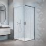 Radaway Alienta D kabina prysznicowa 80x90 cm prostokątna chrom/szkło przezroczyste 10258090-01-01 zdj.4
