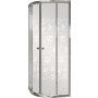 Kabina prysznicowa 80 x 180 cm szkło mrożone Cariba profil chromowany Cersanit Tesalia S135-003 zdj.1