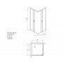 Deante Vigo kabina kwadratowa 90 cm transparentne/chrom KTO041P zdj.2