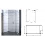 Ścianka wolnostojąca 140 cm Radaway Walk-in Modo II SW 362000-01-01N/360140-01-01N zdj.1