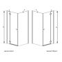 Radaway Almatea KDJ kabina prysznicowa 100x100 cm kwadratowa lewa chrom/szkło przezroczyste 32150-01-01NL