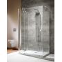 Radaway Almatea KDJ+S drzwi prysznicowe 100 cm ze ścianką stałą lewe chrom/szkło przezroczyste 31554-01-01L1 zdj.1
