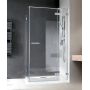 Radaway Euphoria KDJ drzwi przysznicowe 110 cm ze ścianką krótką prawe chrom/szkło przezroczyste 383812-01R/383241-01R zdj.5