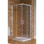 Hüppe Ena 2.0 4-kąt kabina prysznicowa 90 cm kwadratowa srebrny połysk/szkło przezroczyste Anti-Plaque 140103.069.322 zdj.1