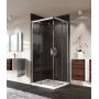 Hüppe Aura elegance kabina prysznicowa 90 cm kwadratowa szkło przezroczyste 401302.087.322 zdj.1