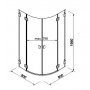 Kabina prysznicowa półokrągła 80 cm Koło Niven FKPF80222003 zdj.2