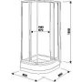 Kabina prysznicowa półokrągła 80 cm Koło Akord Swing RKPF80222000 zdj.2