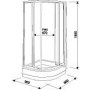 Kabina prysznicowa półokrągła 90 cm Koło Akord Swing RKPF90222005 zdj.2