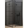 New Trendy New Soleo Black kabina prysznicowa 90x80 cm prostokątna czarny półmat/szkło z nadrukiem D-0289A/D-0288A zdj.1