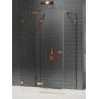 New Trendy Avexa Copper Brushed kabina prysznicowa 100x100 cm kwadratowa przyścienna lewa miedź szczotkowana/szkło przezroczyste EXK-3705 zdj.1