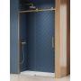 New Trendy Softi Gold Brushed drzwi prysznicowe 120 cm rozsuwane złoty szczotkowany/szkło przezroczyste EXK-8762 zdj.3