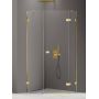 New Trendy Avexa Gold Shine kabina prysznicowa 100x80 cm pięciokątna prawa złoty połysk/szkło przezroczyste EXK-3847 zdj.1