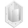 New Trendy Avexa White kabina prysznicowa 100x80 cm pięciokątna lewa biały mat/szkło przezroczyste EXK-3870 zdj.2