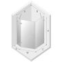 New Trendy Avexa White kabina prysznicowa 100x80 cm pięciokątna lewa biały mat/szkło przezroczyste EXK-3871 zdj.2