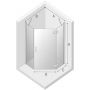 New Trendy New Azura kabina prysznicowa 90x90 cm pięciokątna prawa chrom/szkło przezroczyste K-0338 zdj.2