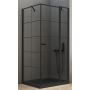 New Trendy New Soleo Black kabina prysznicowa 90 cm kwadratowa prawa czarny półmat/szkło z nadrukiem K-0581 zdj.1