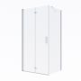 Oltens Trana kabina prysznicowa 100x80 cm prostokątna drzwi ze ścianką chrom/szkło przezroczyste 20200100 zdj.1