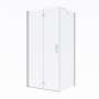 Oltens Trana kabina prysznicowa 90x80 cm prostokątna drzwi ze ścianką chrom/szkło przezroczyste 20206100 zdj.1