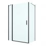 Oltens Verdal kabina prysznicowa 120x80 cm prostokątna drzwi ze ścianką czarny mat/szkło przezroczyste 20210300 zdj.1