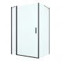 Oltens Verdal kabina prysznicowa 120x100 cm prostokątna drzwi ze ścianką czarny mat/szkło przezroczyste 20214300 zdj.1