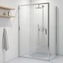 Oltens Fulla kabina prysznicowa 120x90 cm prostokątna drzwi ze ścianką chrom/szkło przezroczyste 20205100 zdj.6