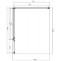 Omnires Manhattan kabina prysznicowa 100x80 cm prostokątna czarny mat/szkło przezroczyste MH1080BLTR zdj.2