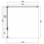 Omnires Manhattan kabina prysznicowa 90x100 cm prostokątna czarny mat/szkło przezroczyste MH9010BLTR zdj.2