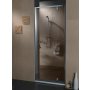 Omnires S80 drzwi prysznicowe szklane, uchylne 80 cm chrom/ brązowe S-80DCRBR zdj.1