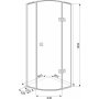 Kabina prysznicowa 80 x 80 cm Poolspa Metropolis Rondo PB3000025 zdj.2