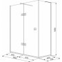Kabina prysznicowa 160 x 70 cm Poolspa Metropolis Plaza PB3000029 zdj.2