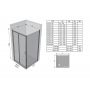 Ravak Blix BLDP2-100 drzwi prysznicowe 100 cm przesuwne polerowane aluminium/szkło przezroczyste 0PVA0C00Z1 zdj.2