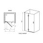Ravak SmartLine SMSD2-90 A-L drzwi prysznicowe 90 cm uchylne lewe chrom/szkło przezroczyste 0SL7AA00Z1