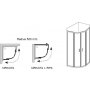 Ravak Rapier kabina prysznicowa półokrągła satyna + transparent NRKCP4-90 3L370U00Y1 zdj.2