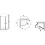 Kabina prysznicowa chrom+transparent Ravak Elegance ESKK2-100 3E0A0A00Z1 zdj.2