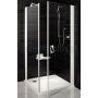 Kabina (drzwi ze ścianką stałą) chrom+transparent ESKPS-90 L Ravak Elegance 1ML70A00Z1 zdj.1