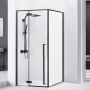 Rea Fargo kabina prysznicowa 120x90 cm prostokątna czarny półmat/szkło przezroczyste REA-K3214 zdj.4
