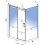 Rea Marten kabina prysznicowa 100x80 cm prostokątna chrom/szkło przezroczyste REA-K4000 zdj.2