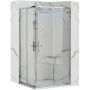 Rea Punto kabina prysznicowa 80x80 cm kwadratowa chrom/szkło przezroczyste REA-K0863 zdj.1