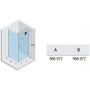 Riho Scandic NXT X201 kabina prysznicowa 100x100 cm kwadratowa prawa chrom błyszczący/szkło przezroczyste G001048120 zdj.2