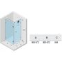 Riho Scandic NXT X204 kabina prysznicowa 100x100 cm kwadratowa prawa chrom błyszczący/szkło przezroczyste G001092120 zdj.2