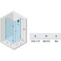 Riho Scandic NXT X204 kabina prysznicowa 120x100 cm prostokątna prawa chrom błyszczący/szkło przezroczyste G001094120 zdj.2