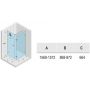 Riho Scandic NXT X204 kabina prysznicowa 160x90 cm prostokątna lewa chrom błyszczący/szkło przezroczyste G001097120 zdj.2