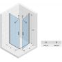 Riho Novik Z209 kabina prysznicowa 80x100 cm prostokątna chrom/szkło przezroczyste G003023120 zdj.2
