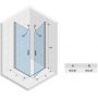 Riho Novik Z209 kabina prysznicowa 90x100 cm prostokątna chrom błyszczący/szkło przezroczyste G003025120 zdj.2